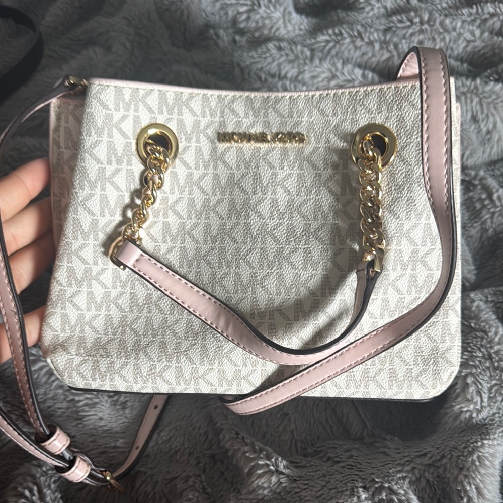 Michael Kors White and Pink Women's Bag